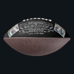 Custom Gift To Our Grandson with 2 Photos American Football<br><div class="desc">Personalised Custom Gift To Our Son Grandson Daughter Granddaughter,  quotes for grandson,  inspirational words for grandson,  proud of my grandson quotes.</div>