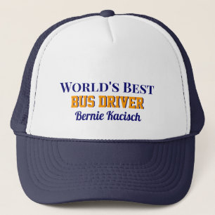 Custom gift! World's best bus driver cap