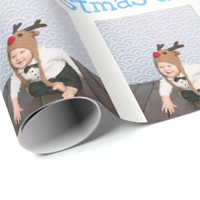 Custom gift wrapping paper with photo and text (Roll Corner)