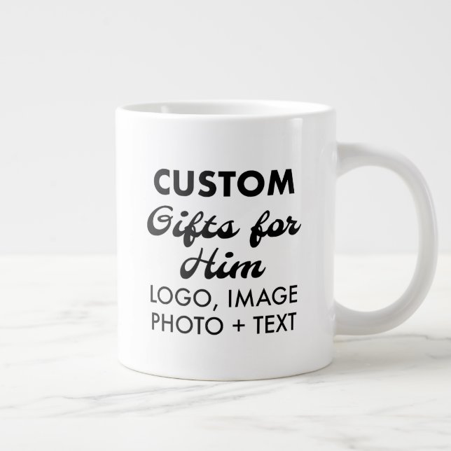 Custom Gifts for Him Giant Jumbo Mug 20oz. (Right)