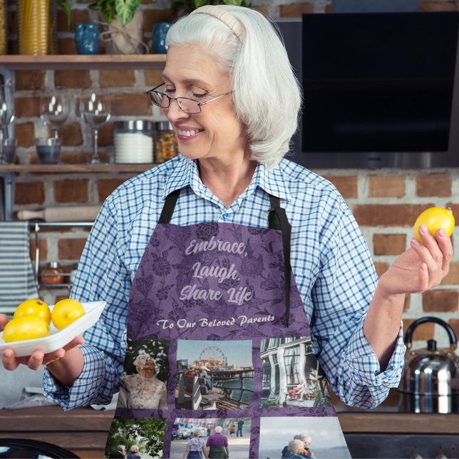 Custom Gifts for Older Parents Couples Violet Apron (Personalized Gifts for Older Parents Couples)