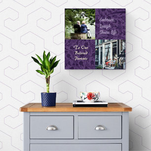 Custom Gifts for Older Parents Couples Violet Canvas Print