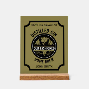 Custom Gin Bottle Acrylic Sign