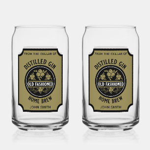 Custom Gin Bottle Can Glass