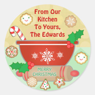 Custom Gingerbread Christmas Cookies Stickers
