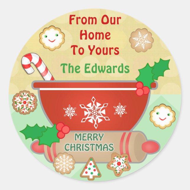 Custom Gingerbread Christmas Cookies Stickers (Front)