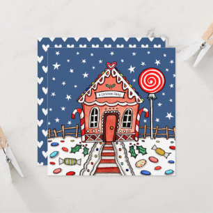 Custom Gingerbread House Christmas Invitation