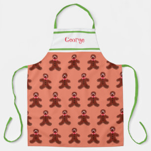 Custom Gingerbread Man Christmas Apron