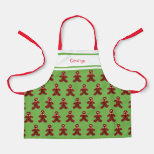 Custom Gingerbread Man Christmas Apron