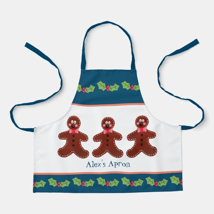 Custom Gingerbread Man Christmas Apron | Zazzle.co.uk