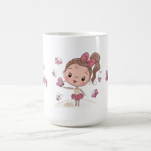 Custom Girl Butterfly Hoodie - Cute Personalised N Coffee Mug