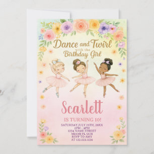 Custom Girl’s Ballet Invite