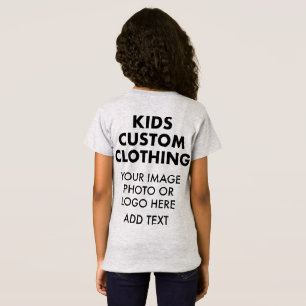 Custom GIRL'S HEATHER GREY FINE JERSEY T-SHIRT