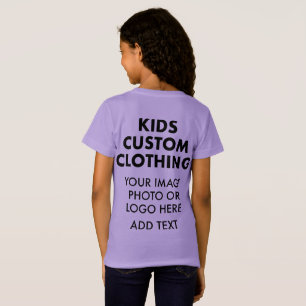 Custom GIRL'S LAVENDER FINE JERSEY T-SHIRT