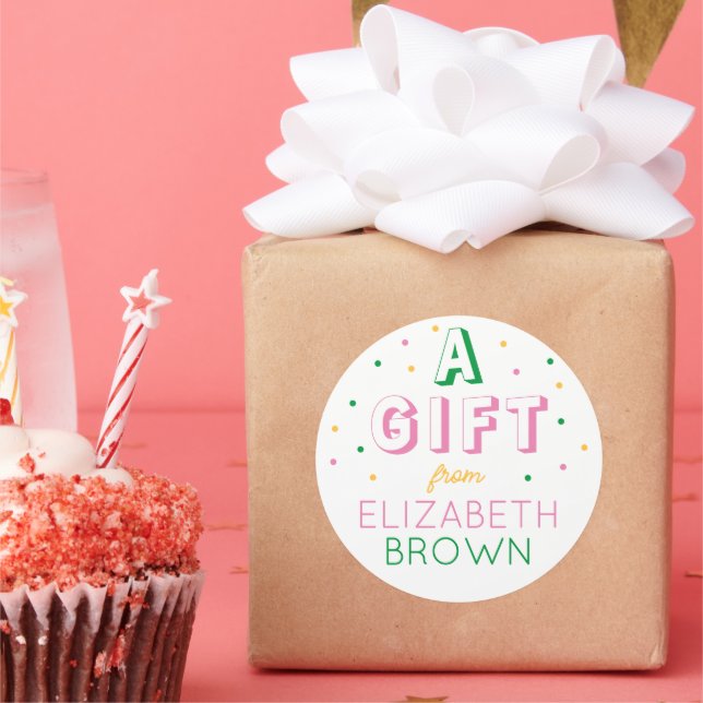 Custom Girls Preppy Birthday Stickers (Party)