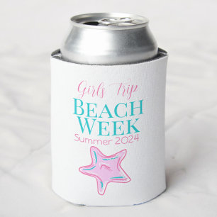Custom Girl's Trip Beach Week Starfish Can Cooler