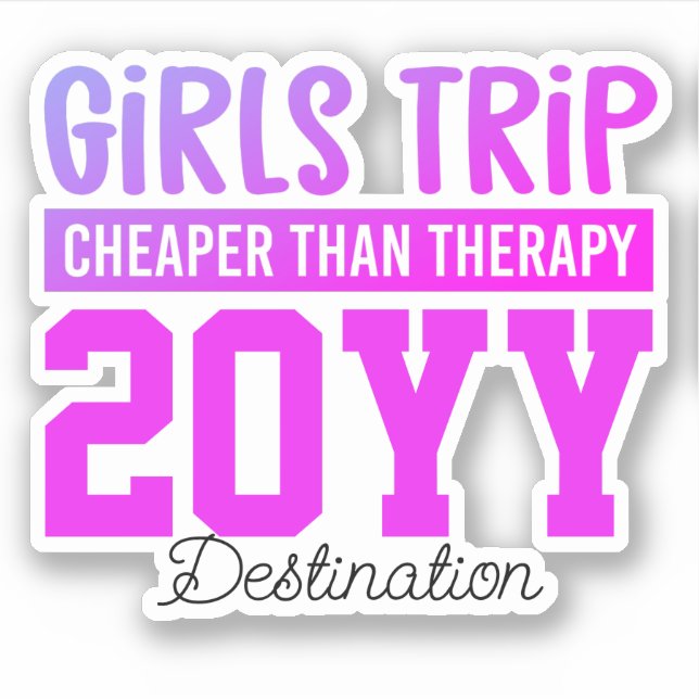 Custom Girls Trip Cheaper Than Therapy Ombre (Front)