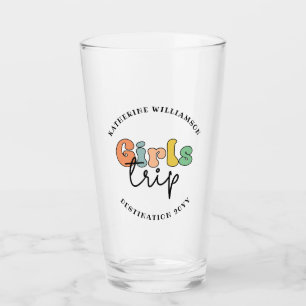 Custom Girls Trip   Cute Girls weekend vacation Glass