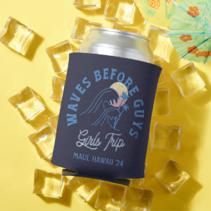 Custom Girls Trip Destination Summer Beach Group Can Cooler