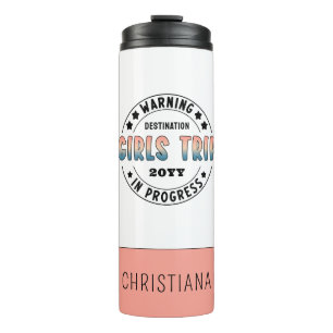 Custom Girls Trip in Progress Gradient Funny Thermal Tumbler