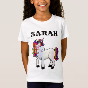 CUSTOM GIRLS UNICORN NAME T-SHIRT