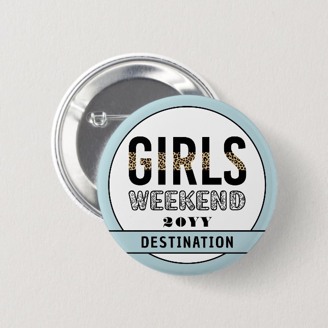 Custom Girls Weekend Girls Trip Vacation 6 Cm Round Badge (Front & Back)