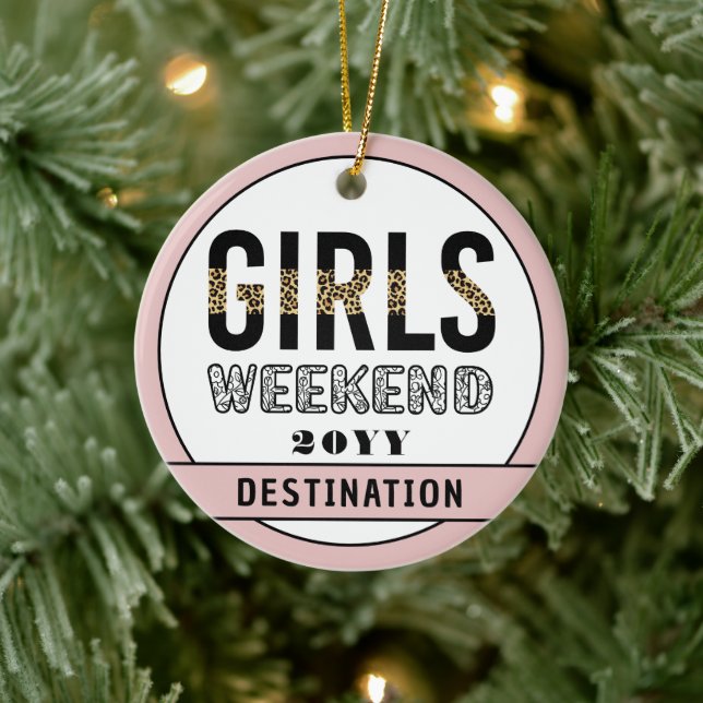 Custom Girls Weekend Girls Trip Vacation Ceramic Tree Decoration (Tree)