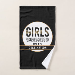 Custom Girls Weekend Girls Trip Vacation Hand Towel