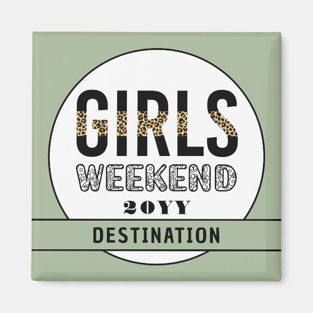 Custom Girls Weekend Girls Trip Vacation Magnet (Front)