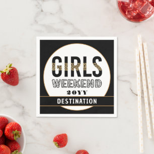 Custom Girls Weekend Girls Trip Vacation Napkin