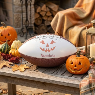 Custom Girly Jack O Lantern Pumpkin Halloween American Football