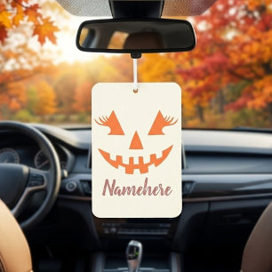 Custom Girly Jack O Lantern Pumpkin Halloween Car Air Freshener