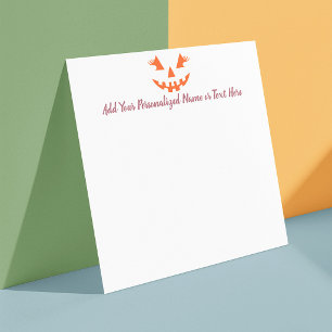 Custom Girly Jack O Lantern Pumpkin Halloween Card