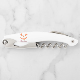 Custom Girly Jack O Lantern Pumpkin Halloween Corkscrew