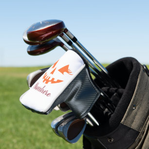 Custom Girly Jack O Lantern Pumpkin Halloween Golf Head Cover