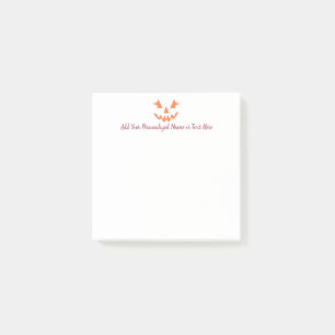 Custom Girly Jack O Lantern Pumpkin Halloween Post-it Notes