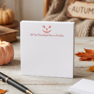Custom Girly Jack O Lantern Pumpkin Halloween Post-it Notes