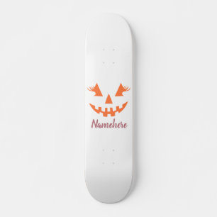 Custom Girly Jack O Lantern Pumpkin Halloween Skateboard
