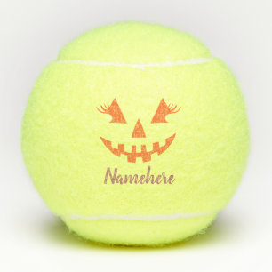 Custom Girly Jack O Lantern Pumpkin Halloween Tennis Balls