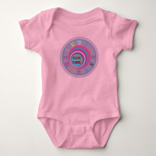 Custom girly pretty swirl circles cute multicolor baby bodysuit