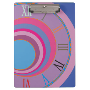Custom girly pretty swirl circles tornado cute art clipboard