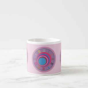 Custom girly pretty swirl circles tornado cute art espresso cup