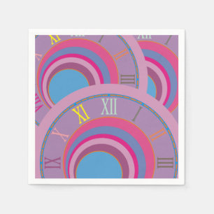 Custom girly pretty swirl circles tornado cute art napkin