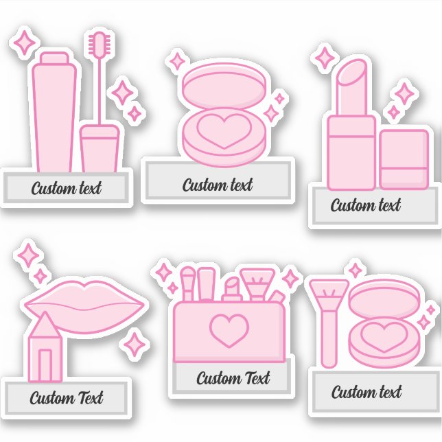 Custom girly stuff, makeup sticker, lipstick stick (Front)