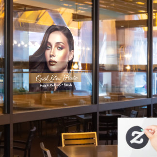 Custom Glam Beauty Salon Gold Makeup  Window Cling