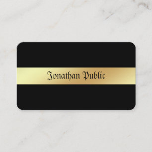 Custom Glamour Black & Gold Elegant Template Business Card