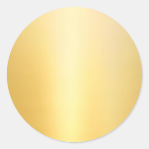 Custom Glamourous Gold Blank Template Classic Round Sticker