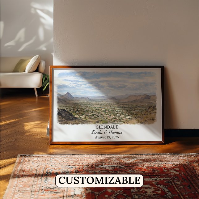 Custom Glendale Wall Art, Arizona Wall Decor (Creator Uploaded)