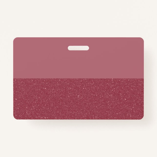 Custom Glitter Badge – Rose Gold Bottom ID Badge (Front)
