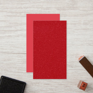 Custom Glitter Red Flat Loyalty Card